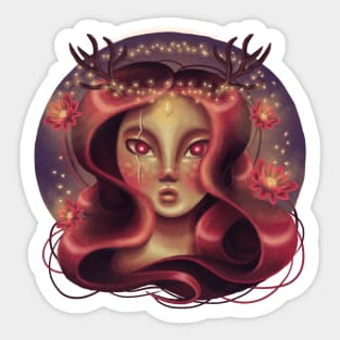 Fawn goddess Sticker